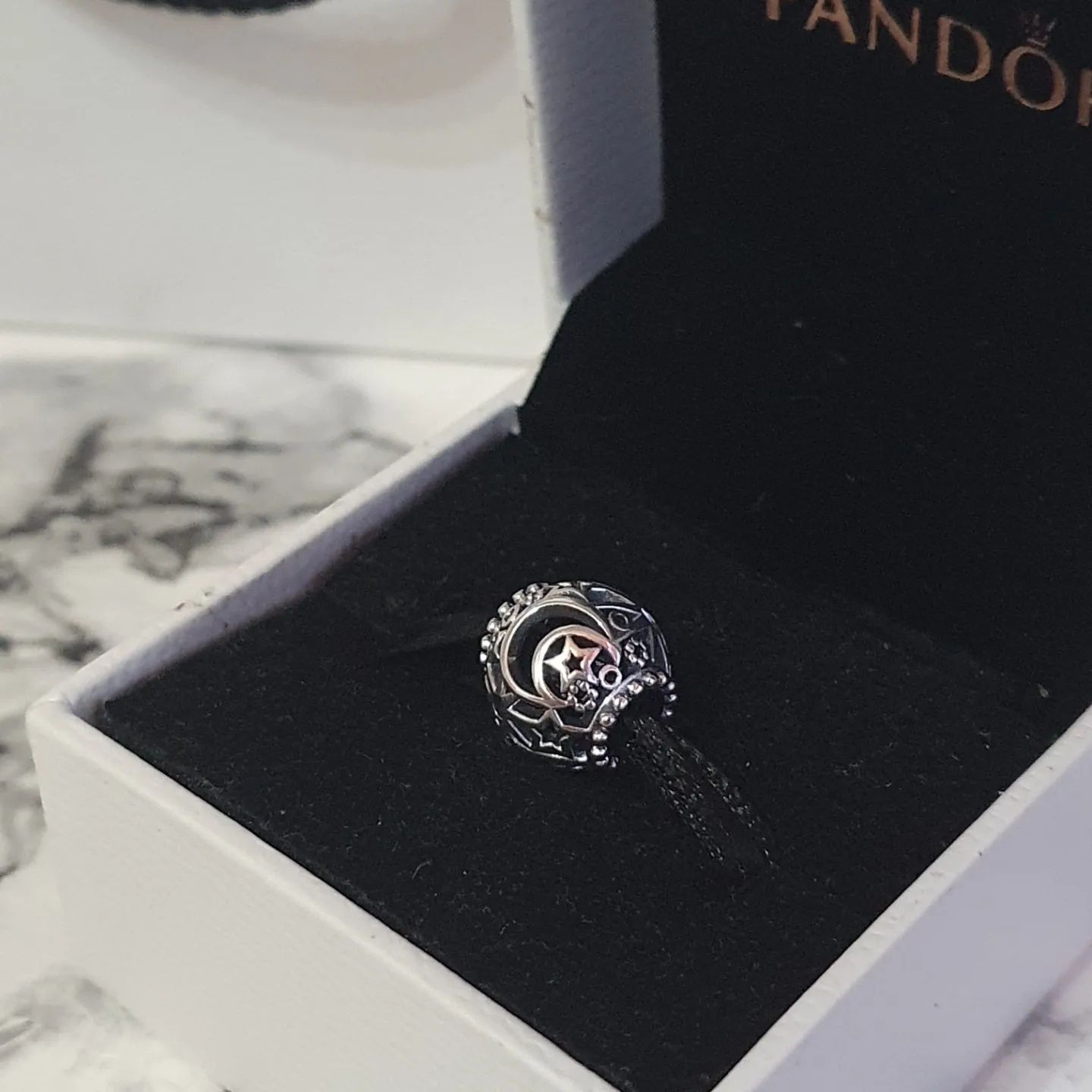 Charm/Talisman S925 tip Pandora NOU Luna si stele