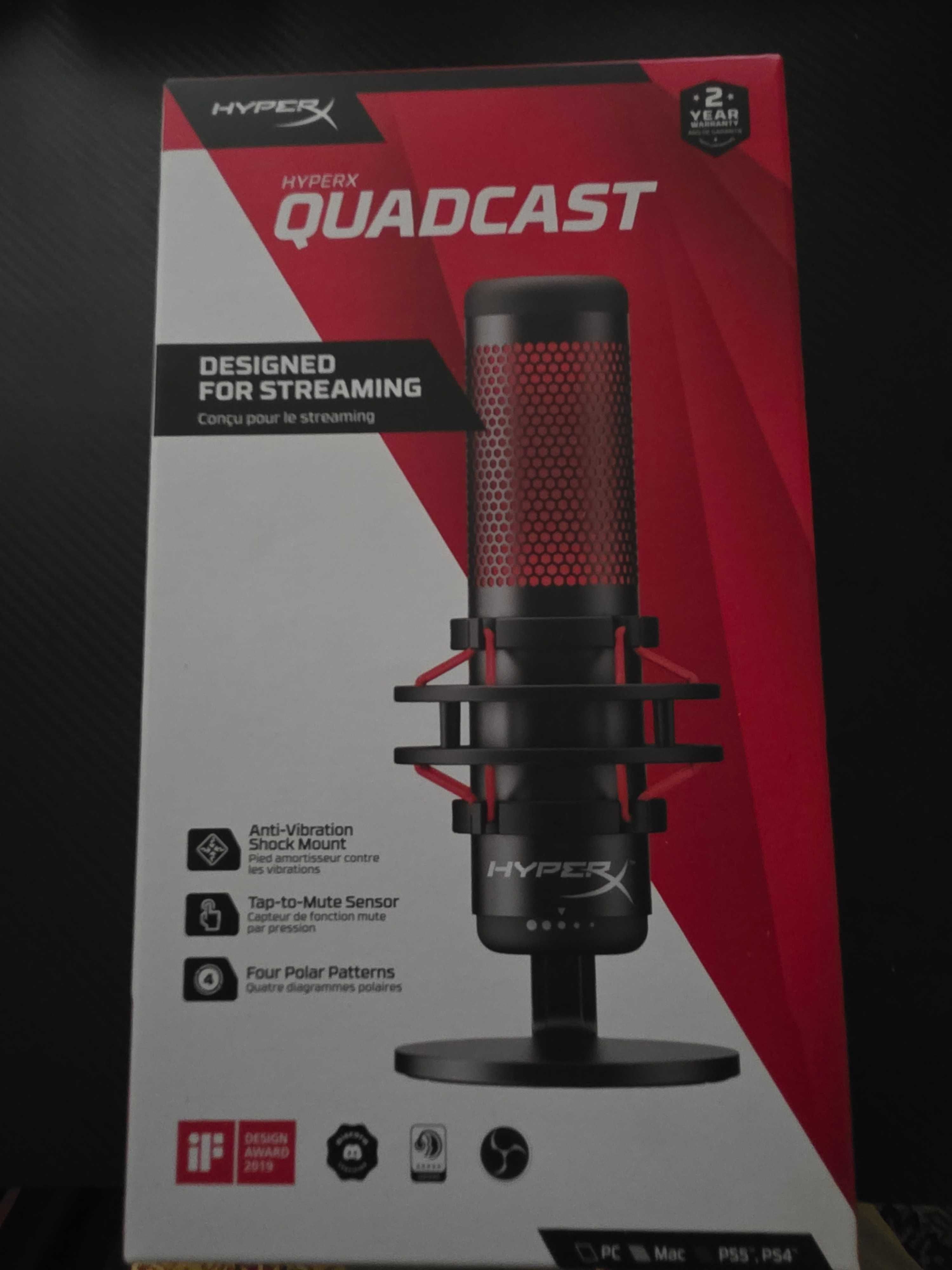 Геймърски микрофон HyperX Quadcast