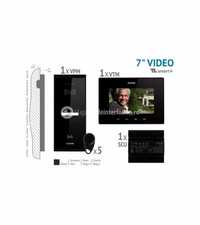 KIT VIDEO 7” smart 4 Fire negru Panou ingropat 1 FAMILIE