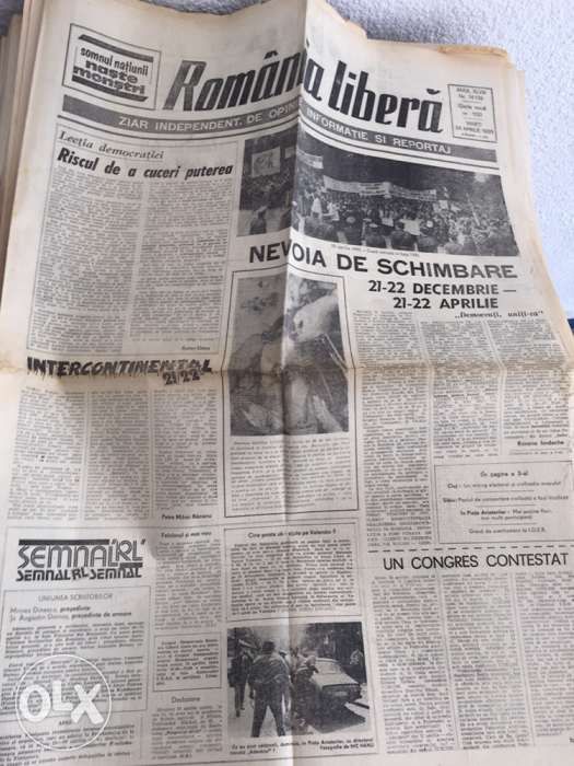 Colectia pe anul 1990 a ziarului Romania Libera .