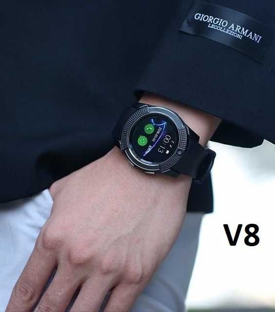 Смарт часовник V8 с кръгъл дисплей