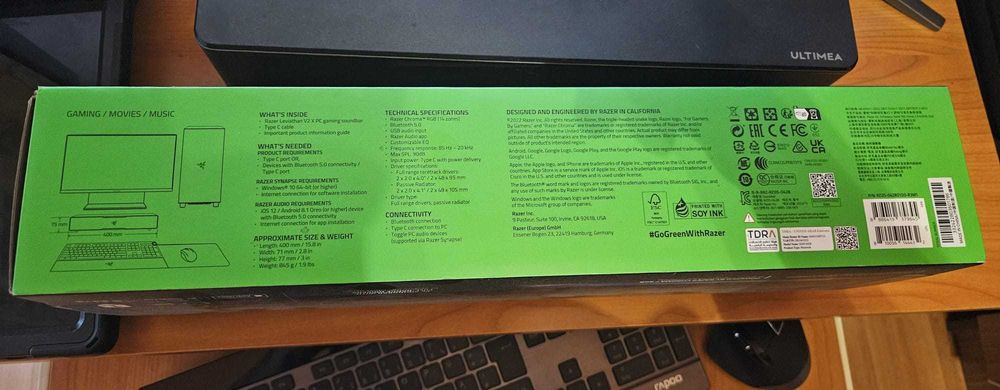 Soundbar Gaming Razer Leviathan V2 X