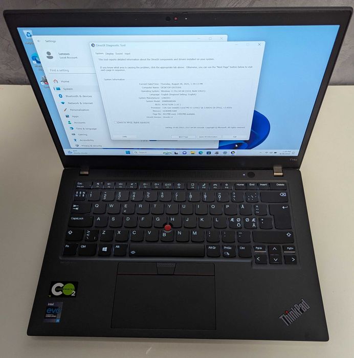 Laptop Lenovo Thinkpad T14s  i5 1145G7 16gb ram ssd 512gb