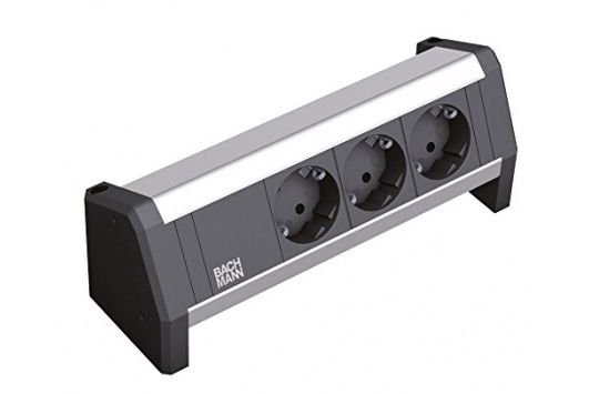 Priza /Prelungitor Birou BACHMANN -Aluminium 3x prize (3600w) Modulare