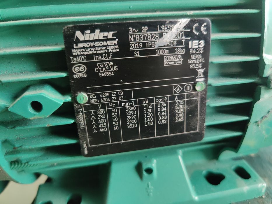 Motor electric trifazat, 1.5kW, 3000rpm, 380V