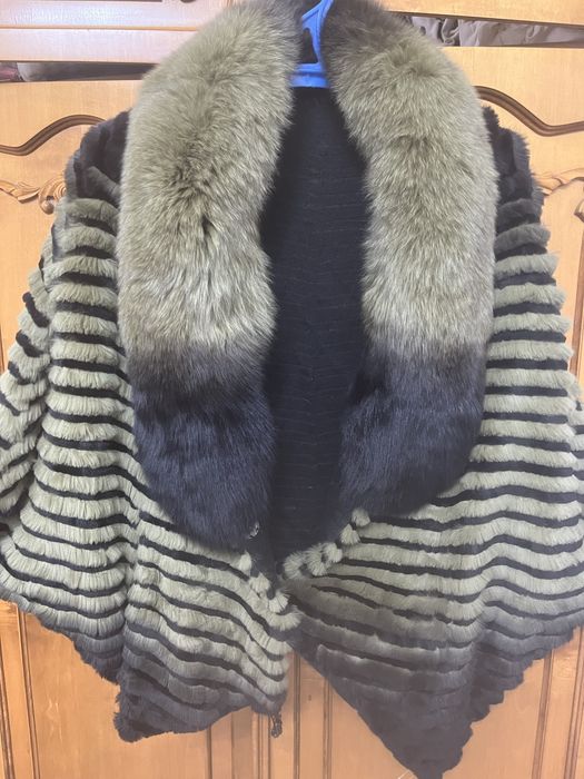 Пончо новое стильное из шиншилы