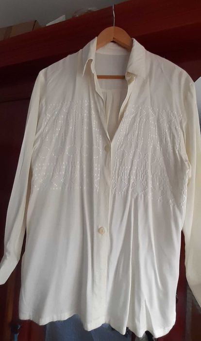 Bluza camasa vascoza crem eleganta