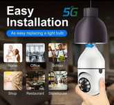 1080P Wi-Fi Интелигентна Камера с Електрическа Крушка - 360°