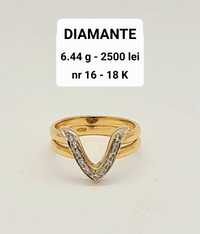 Diamante și aur de 18 k ,6.44 g la 2500 lei