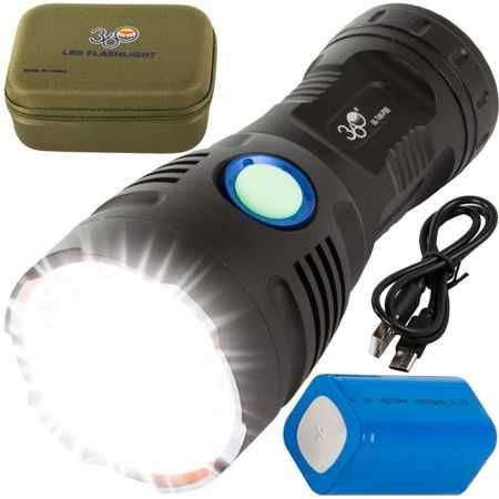 Lanternă High Power Xtreme  LED XH-P90.3 OC+COB, 4000LM/900M cu husă