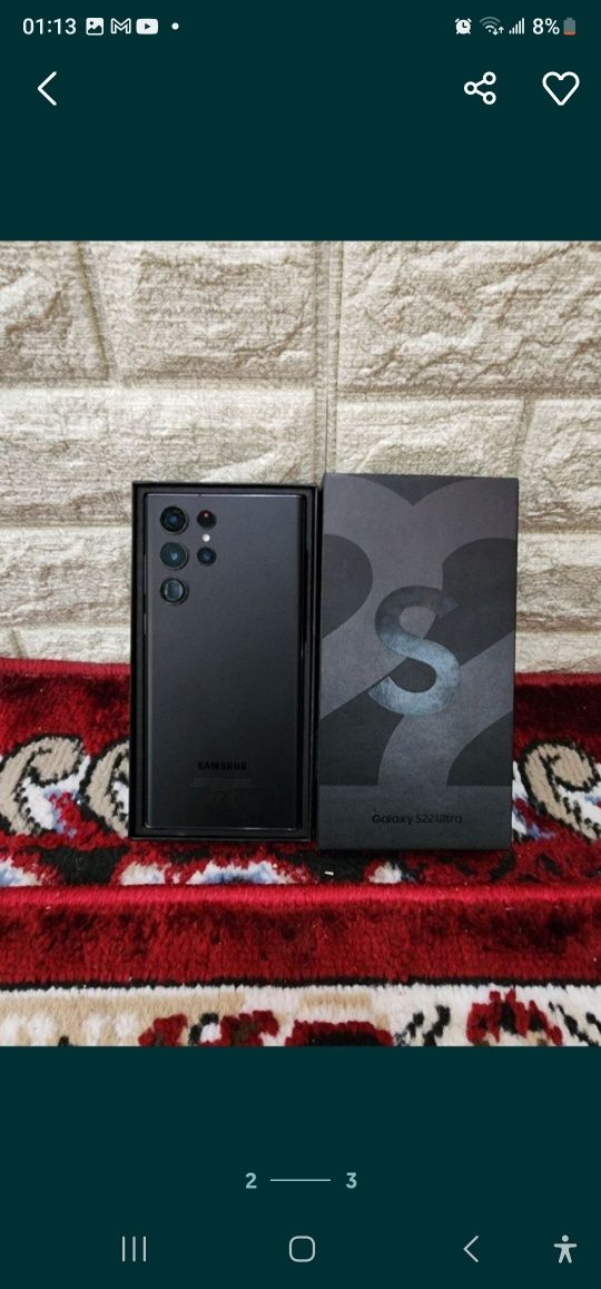 Samsung s22 ultra dubay 2simkarta