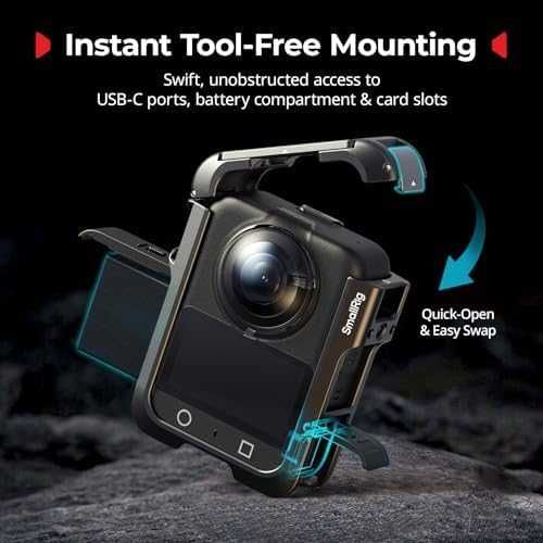 Нова Ултралека клетка за DJI Osmo 360 със студена обувка и 1/4'' резба