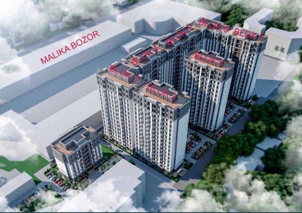 ПРОДАЕТСЯ квартира 2/14/16, 72,5 м2, в ЖК «Malika», Шайхантахурский р.