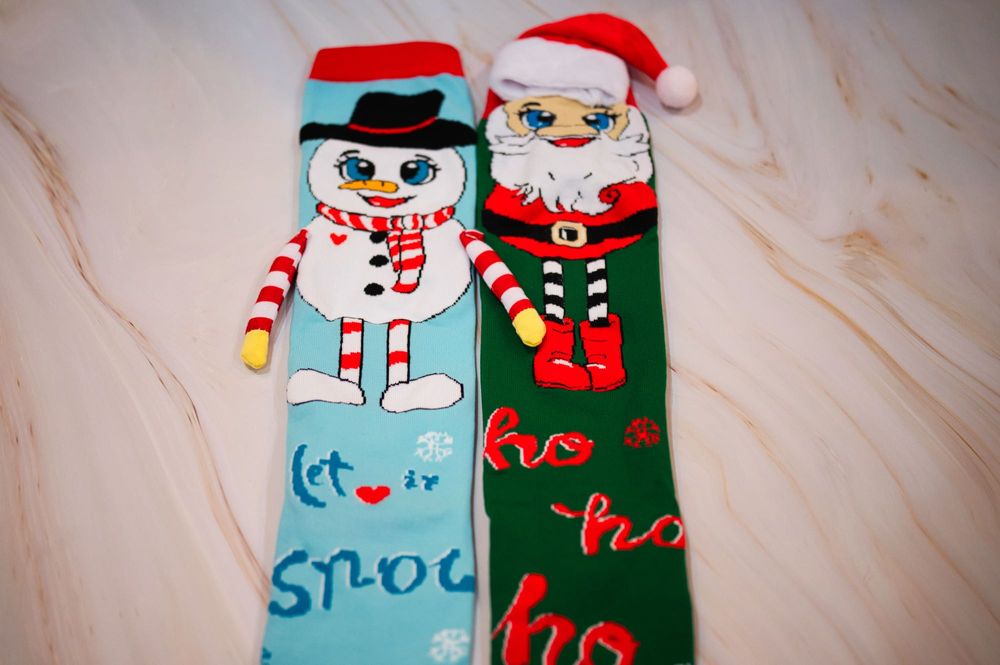 Коледни Чорапи с 3D ефект