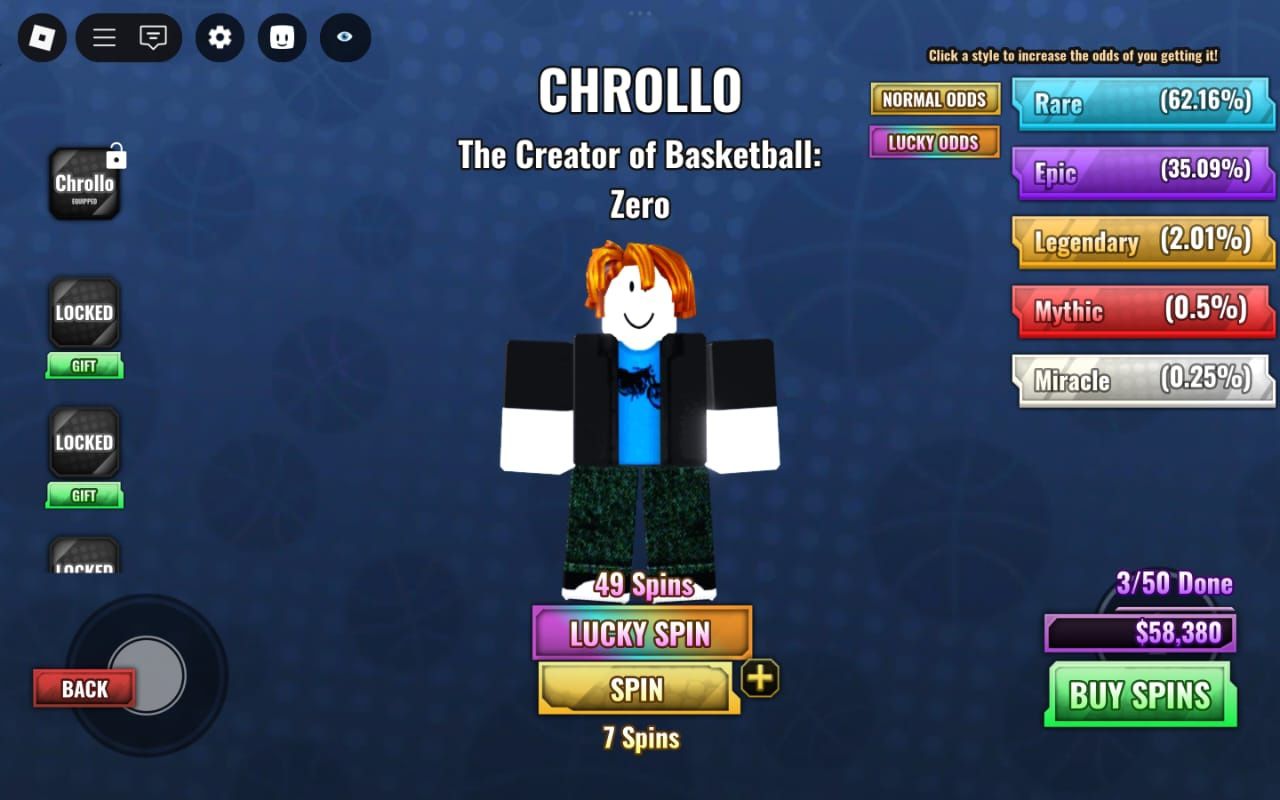 Продаю аккаунт с хролло и голд висион из игры Basketball zero