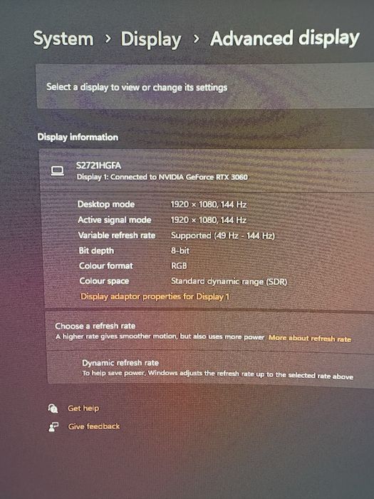 Monitor gaming curbat Dell S2721HGFA 144 Hz, 27”, FHD - GARANTIE