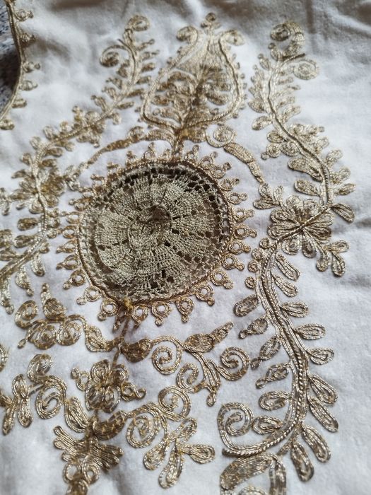 Jachetă otomană antică brodată in stil turcesc -Fir metalic