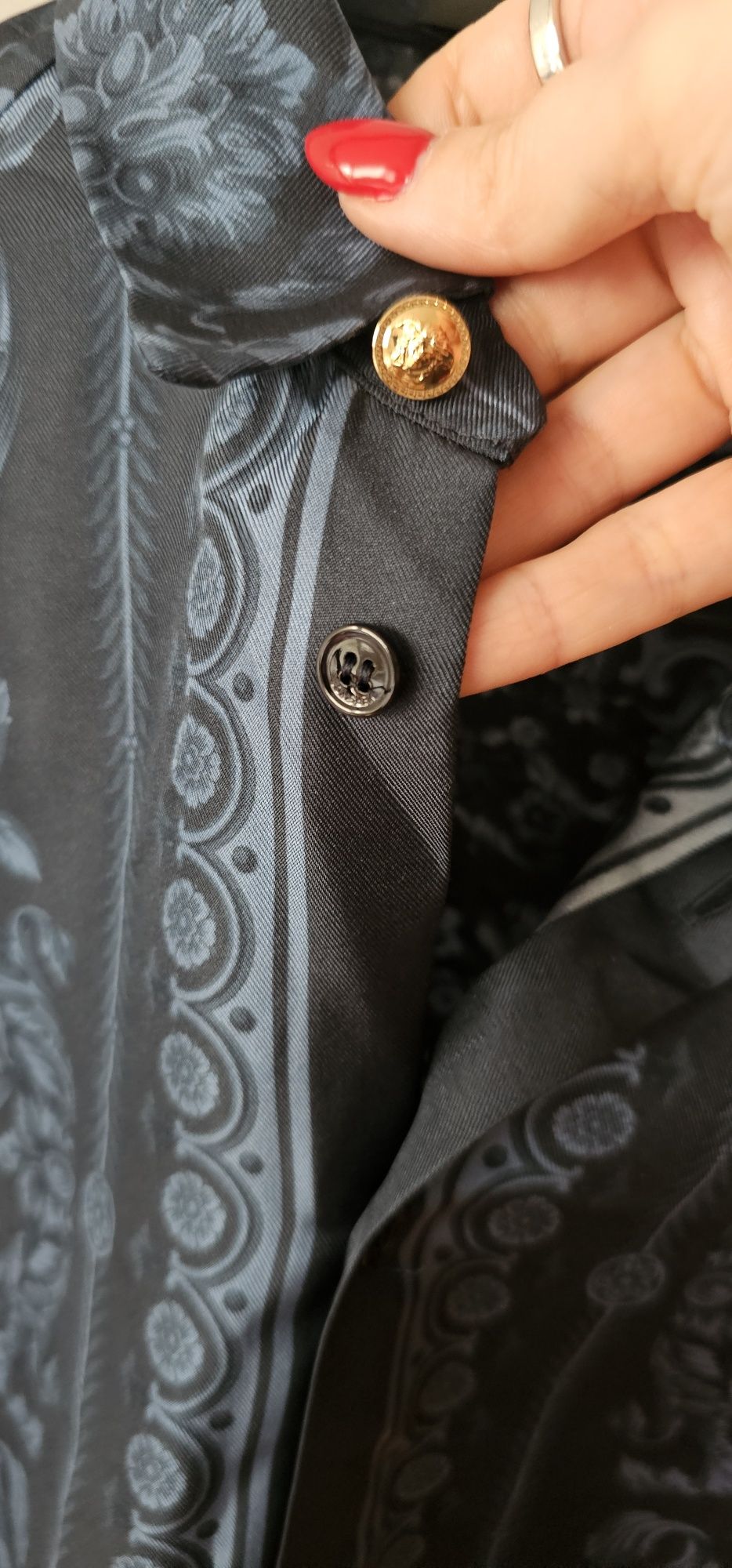 Versace детска риза от коприна