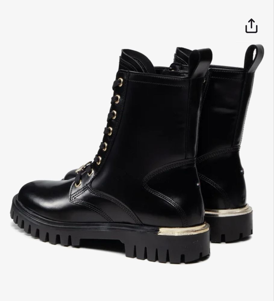 Кожени боти Tommy Hilfiger