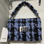 Чанта Furla 1927 букле черно синьо
