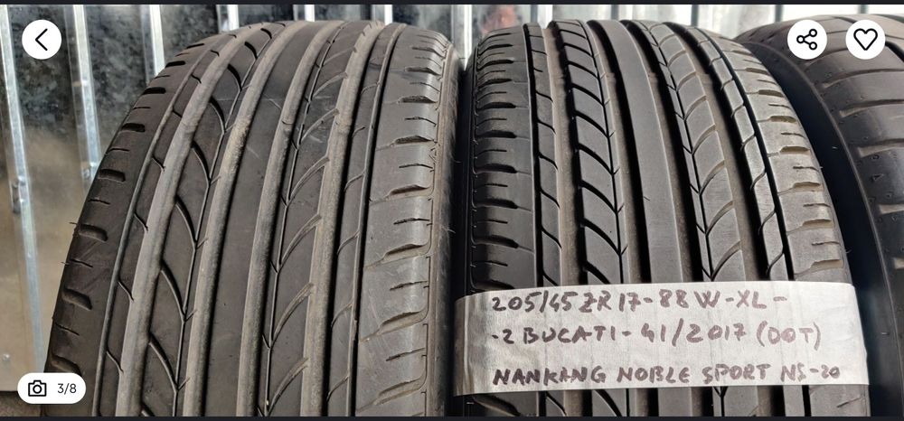 205/45 R17 - Dunlop de vara - 6.7mm! - doua anvelope !