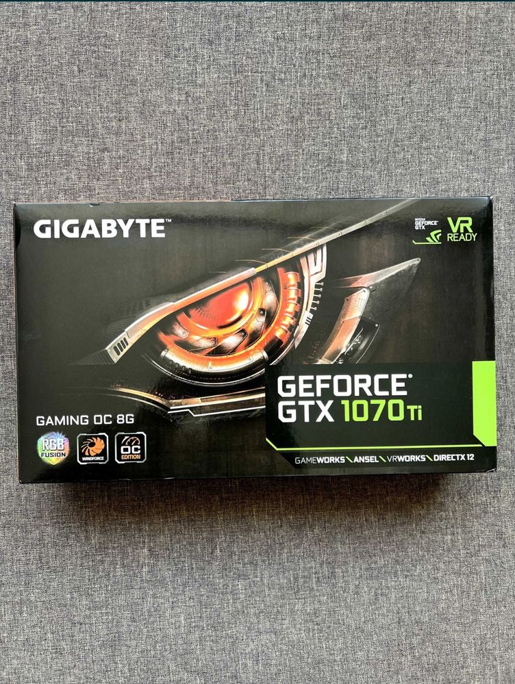 Gtx 1070 gygabyte 8gb (неразличима от нова)