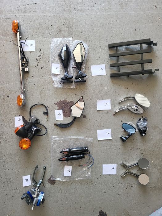 Semnalizari, Oglinzi,  Far, carburator, comenzi, piese Moto universale