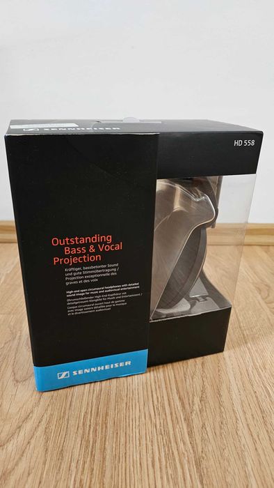 Casti audio cu banda Sennheiser HD 558, Negru