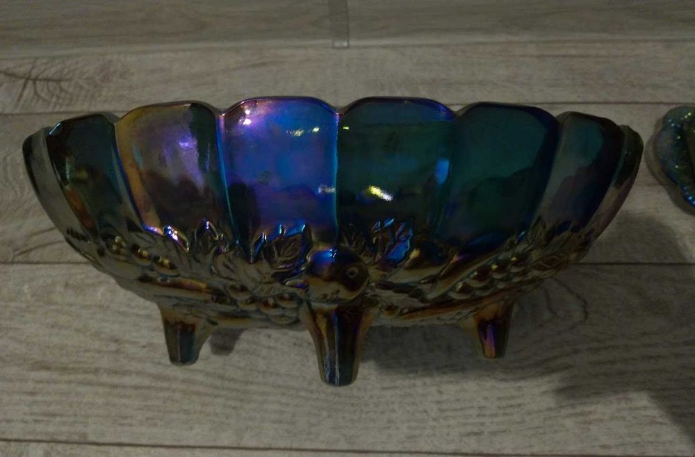 Винтажная фруктовница из Карнавального стекла от Indiana Glass
