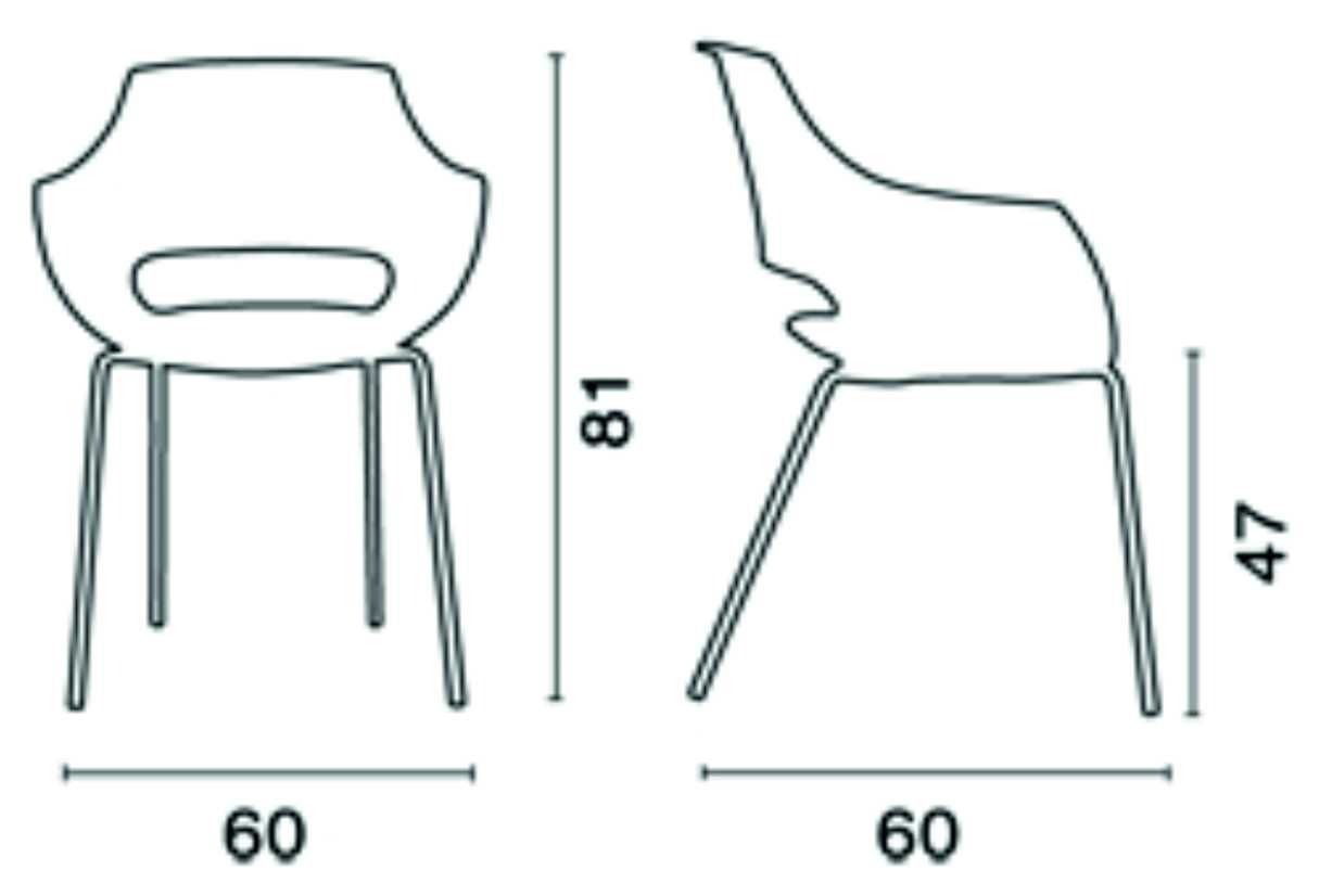 Италиански дизайнарски столове поликарбонат Opal ml
