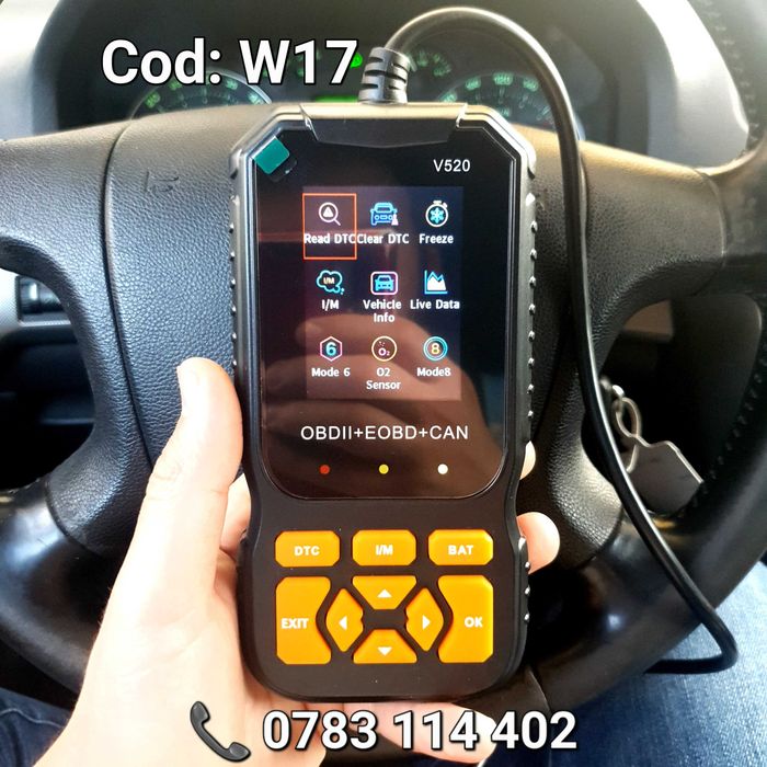 Adaptor-Diagnoza Auto-Usor de Folosit-Ecran Color-Tester Portabil-W17