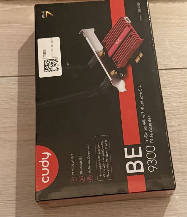 Placă Wi-Fi 7 + Bluetooth 5.4 Cudy BE9300 ,Nouă, sigilată