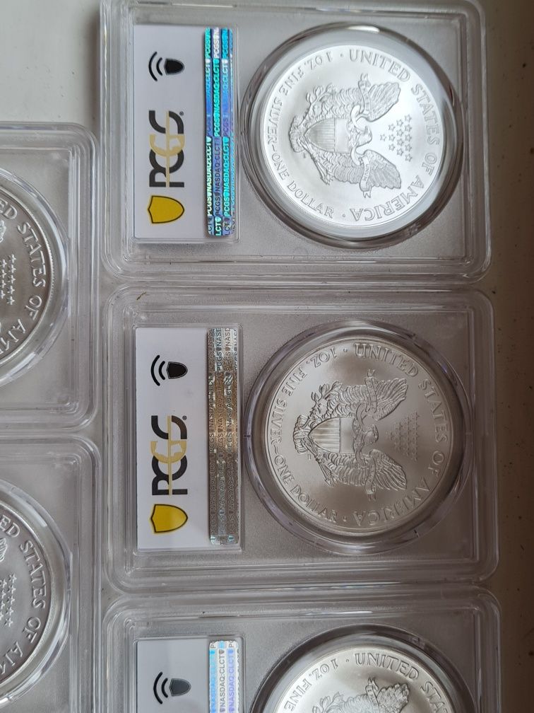 PCGS MS 69 Silver 999 . 1 oz 2004.г05.г04.г07.г09  год