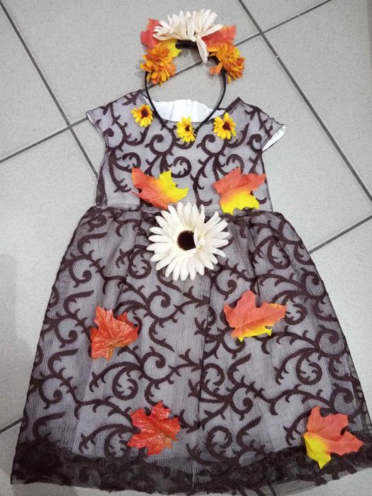 Rochie ZANA toamnei ziua recoltei fructe legume costum regina printesa