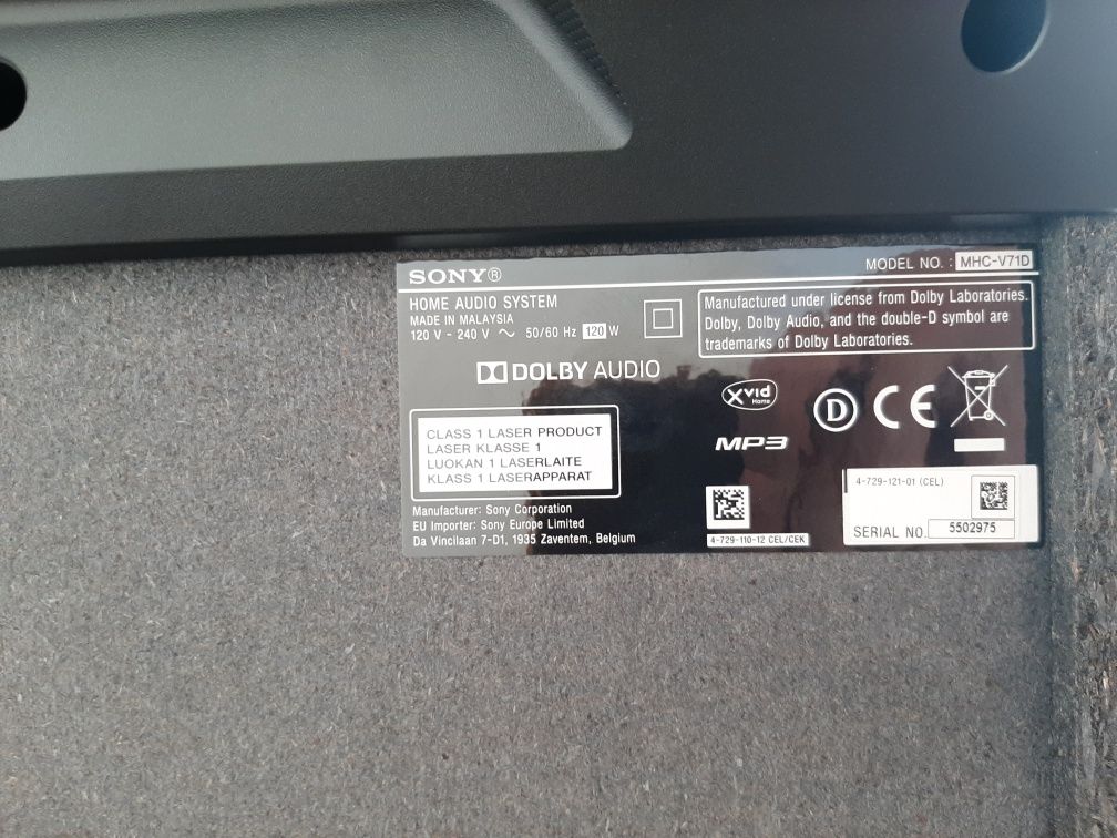 Аудио система Sony MHC-V71D
