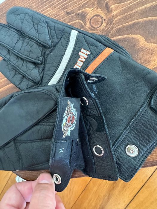 Manusi piele  Harly Davidson  marimea M in Stare FOARTE buna