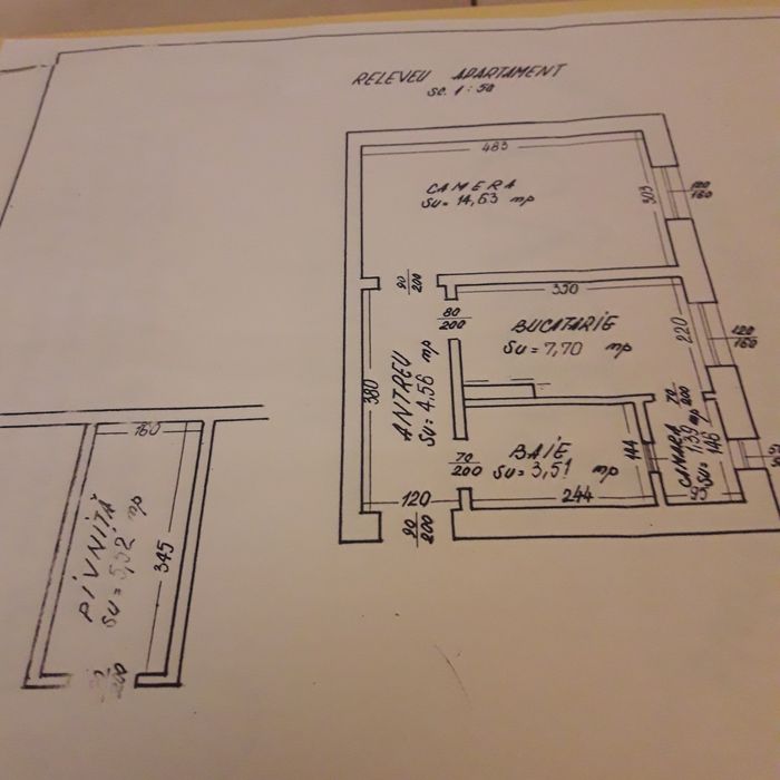 Garsoniera cărămidă cu pivnita