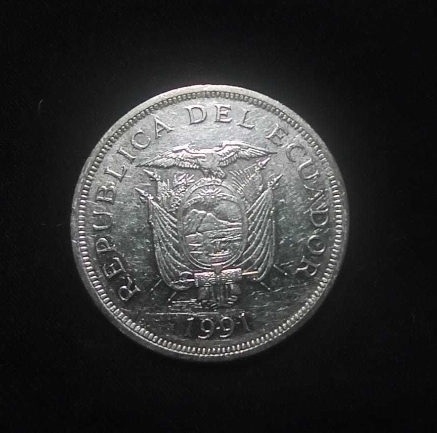 Moneda din Ecuador, 50 Sucres 1991, pentru colectie