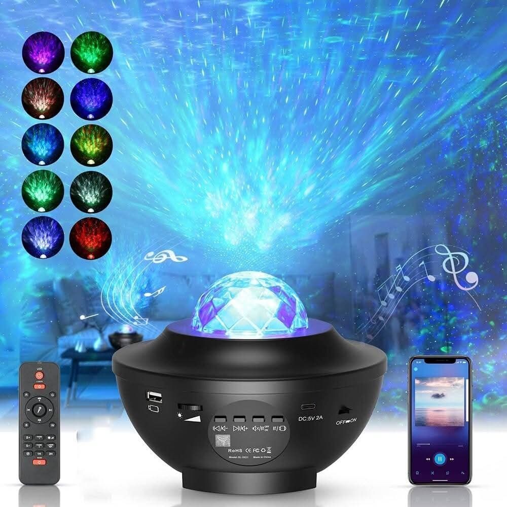 Starry Projector Light - Мултимедиен Прожектор на Звездно Небе с Bluet