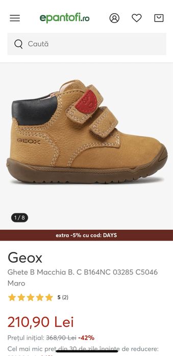 Vand ghete Geox, marimea 22