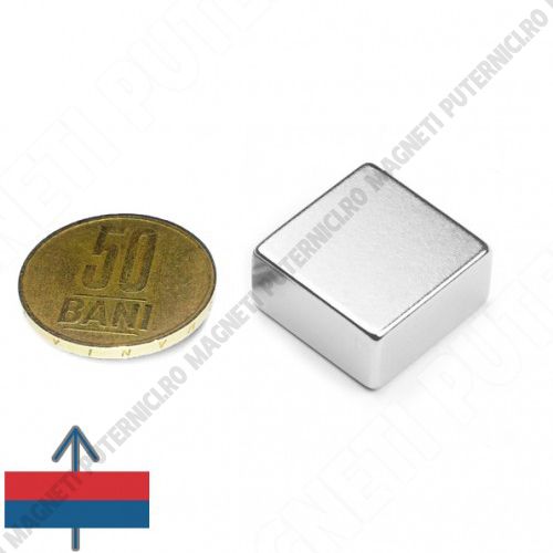Magnet 20x20x10mm Neodim Bloc Puternic 12 kg atractie fixare