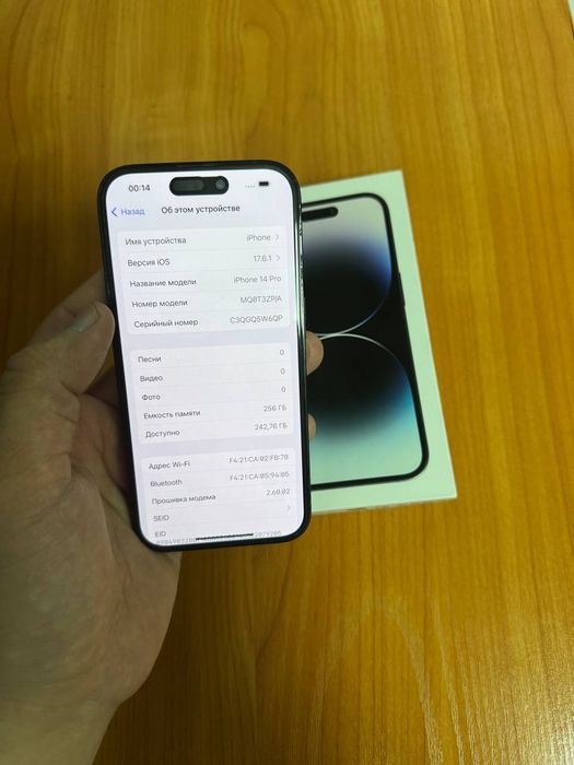 Apple Iphone 14 Pro 256GB Black Original ZP/A Karobka Holati Yaxshi