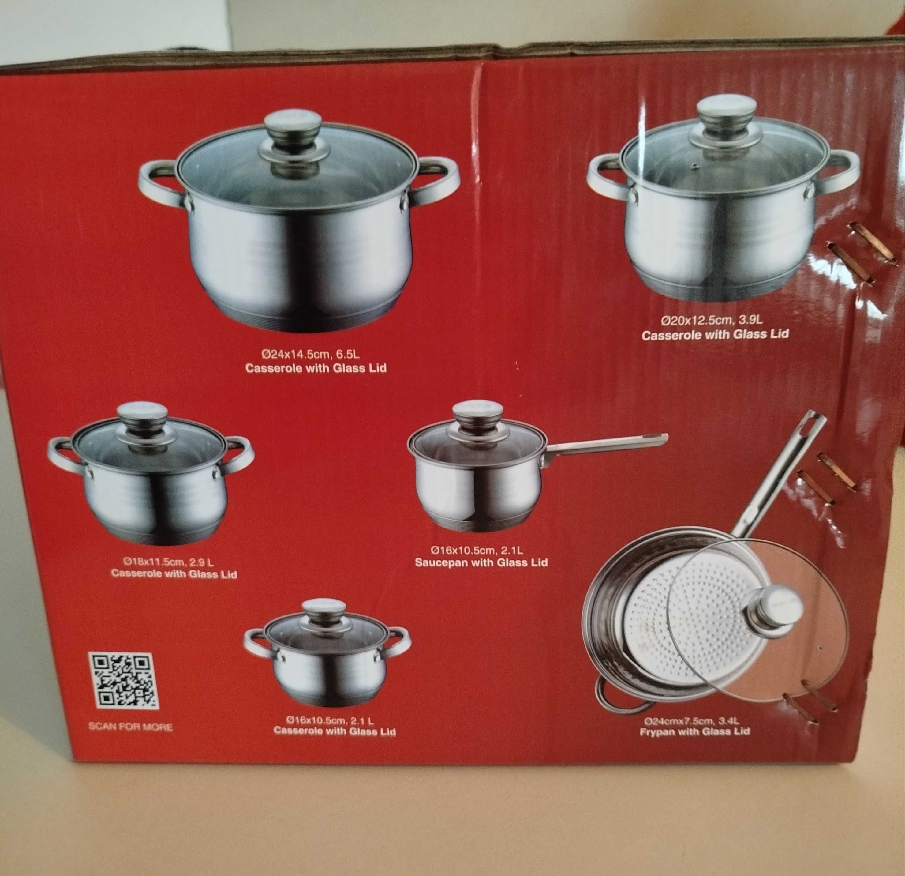 Set oale inox și oala pentru paste