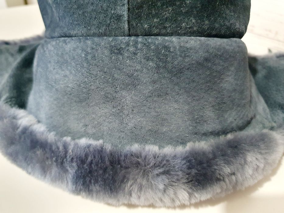 caciula ruseasca blana si piele naturala marimea 55cm sau S demo