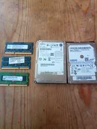 Lot Memorie Ram 2GB DDR3 10600s x 3 buc , Hard HDD 2 buc x 160GB