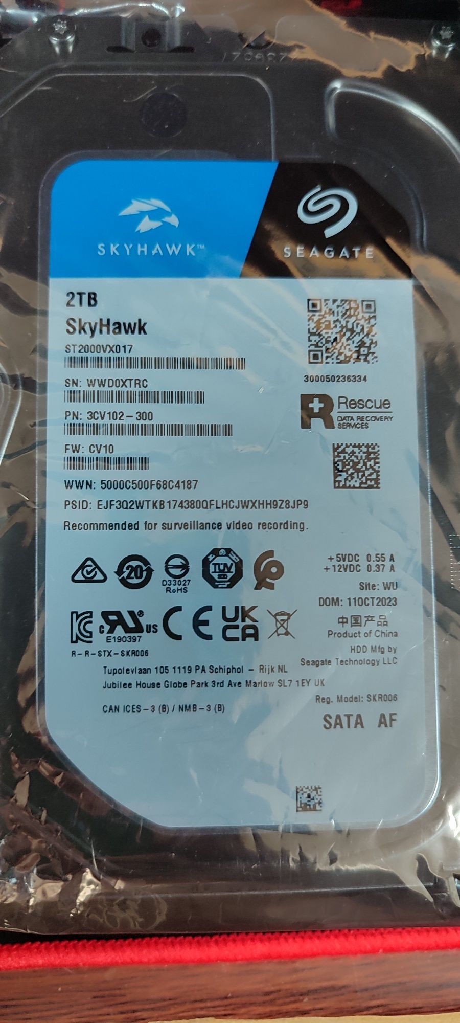 Продаю HDD Seagate SkyHawk 2Tb