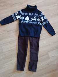 Set pulover pantaloni de iarnă mărime 122