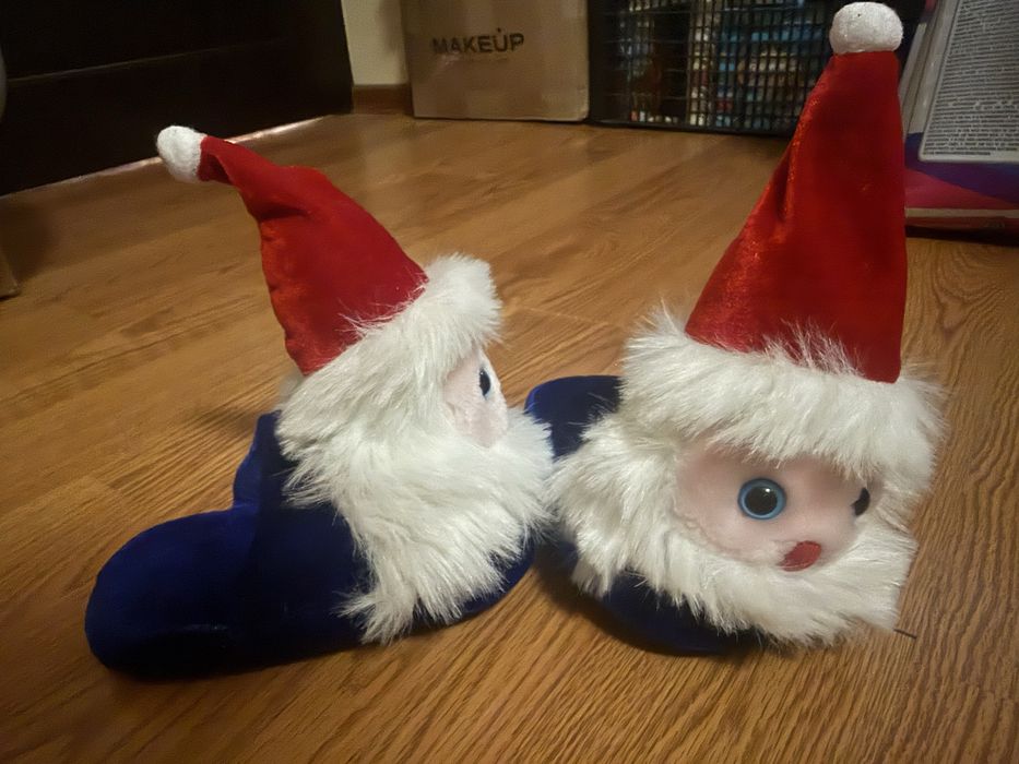 Papuci / Slapi copii mos craciun 26 / 16cm