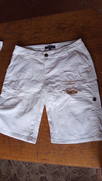 Blugi albi eleganți la modă Amisu