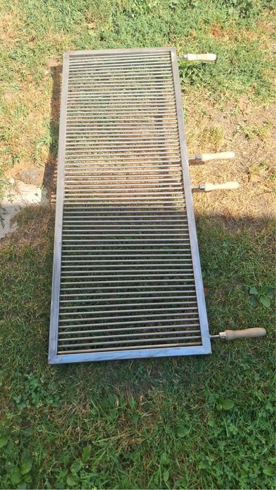 Gratar camping inox rulota si grilaj inox